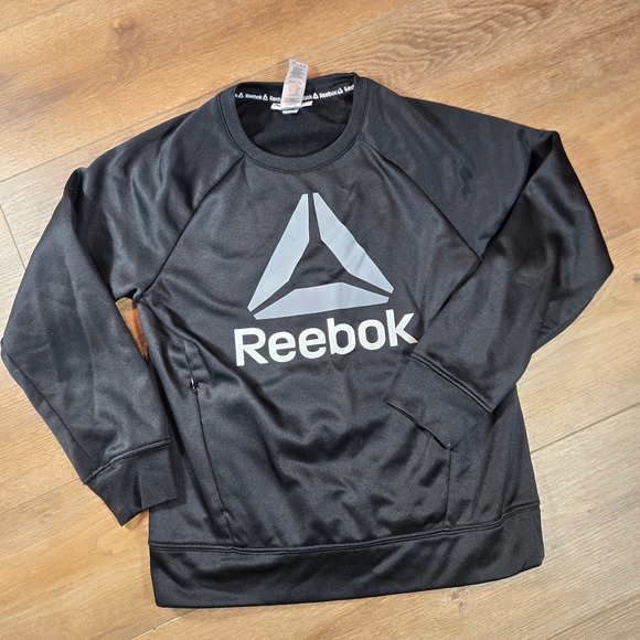 Reebok Other - Reebok Classic Sweatshirt Youth L 10-12 Black Crew Neck Fleece Athletic